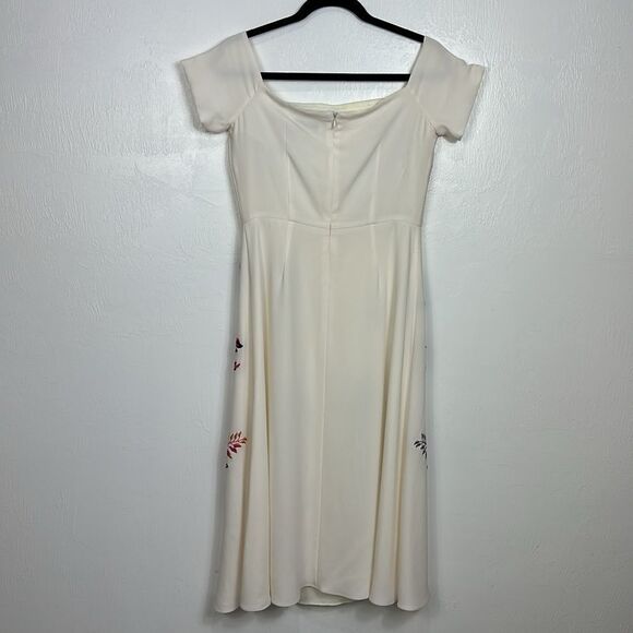 Tanya Taylor Wisteria Floral Embroidered Lottie Midi Dress Size 6 - Picture 3 of 11